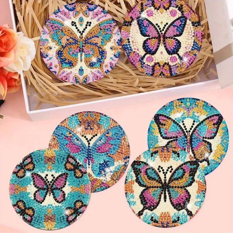 8 Pieces of Diamond Art Painti - đánh giá và giá Resin Art Coasters