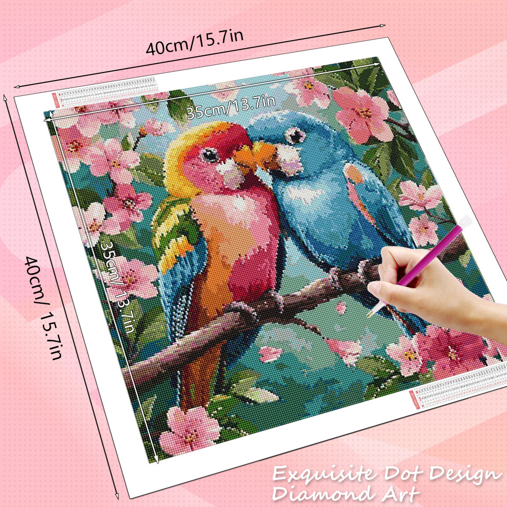 HUACAN Diamond Painting Bird F - đánh giá và giá Resin Art With Rose