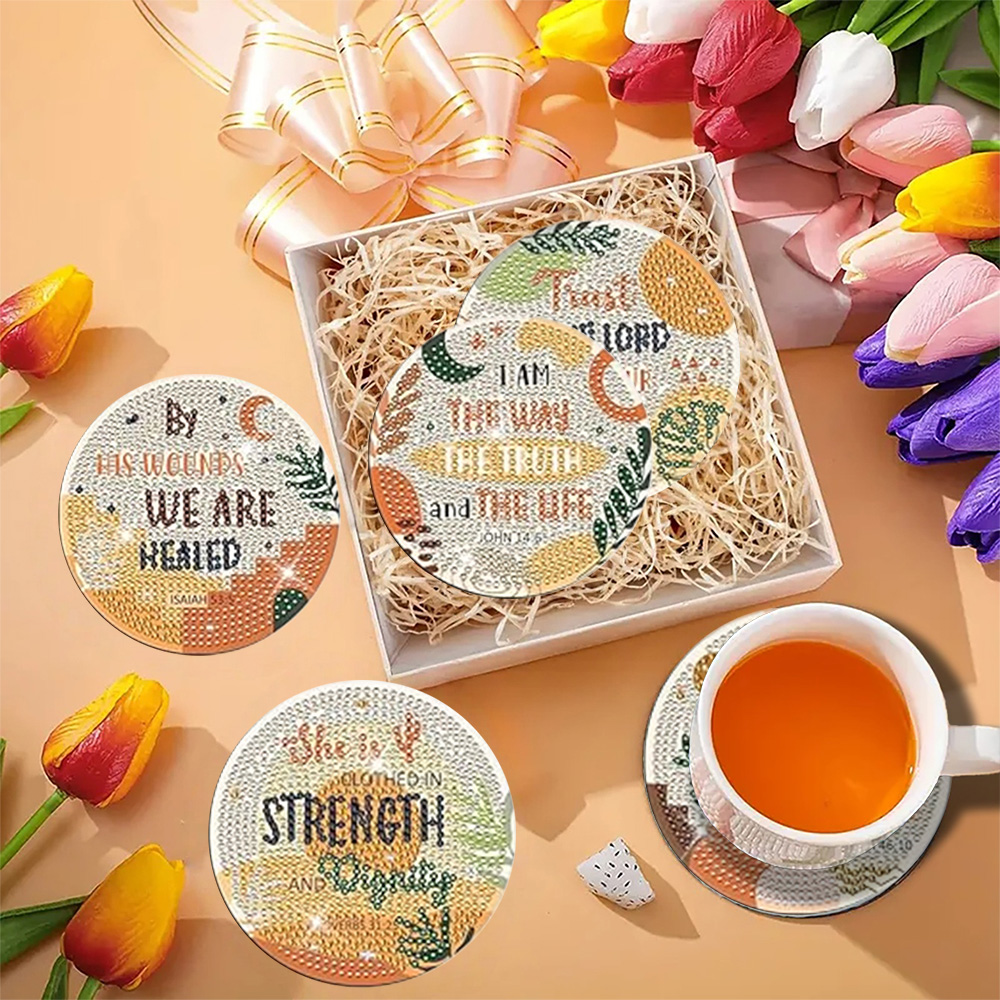 8 Pieces/Set Diamond Painting  - đánh giá và giá Resin Art Coasters
