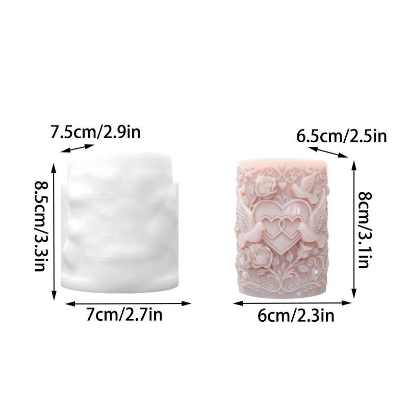 Double Heart Connected White D - đánh giá và giá Resin Art With Rose