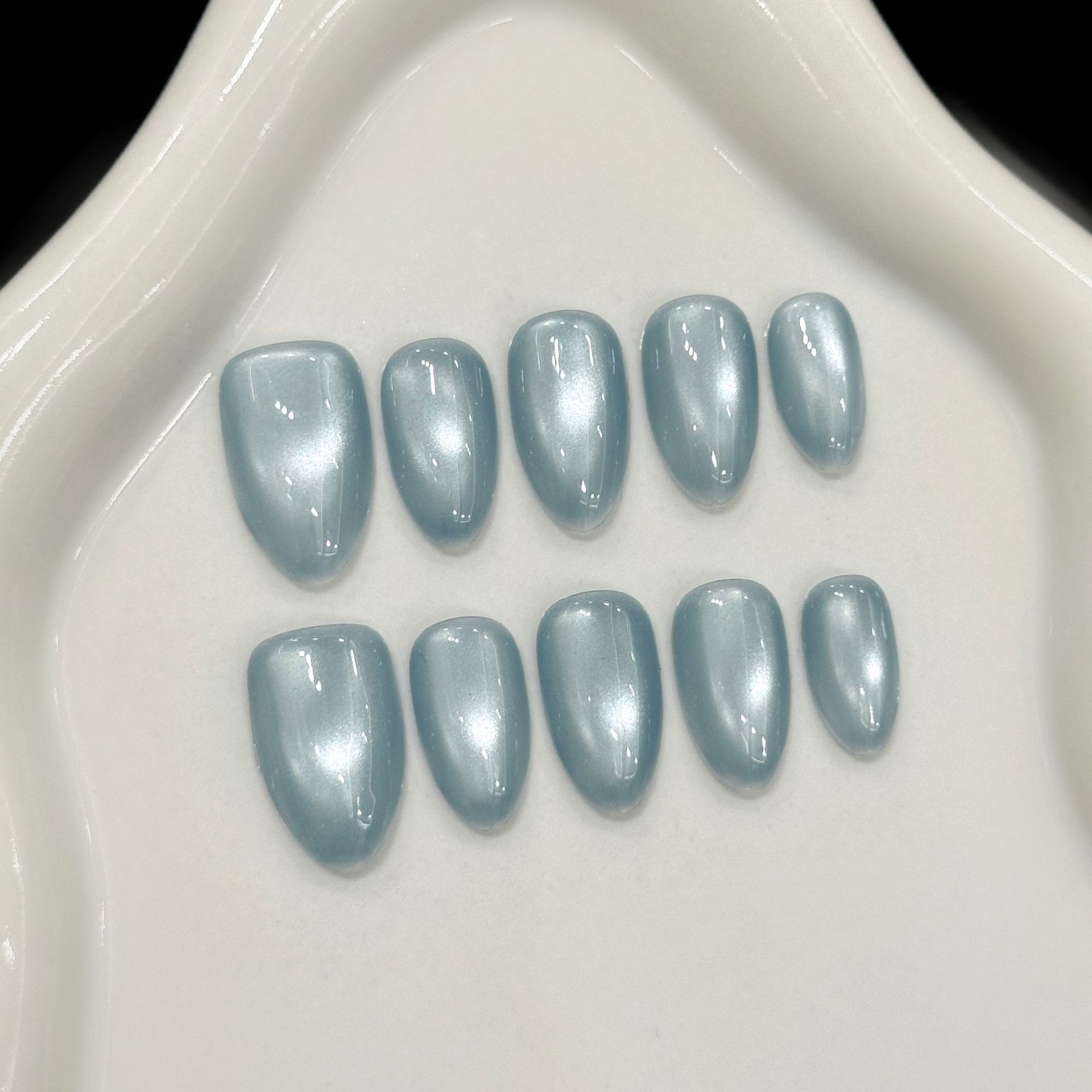 10Pcs Blue Cat Eye French Shor - đánh giá và giá Resin Art Design
