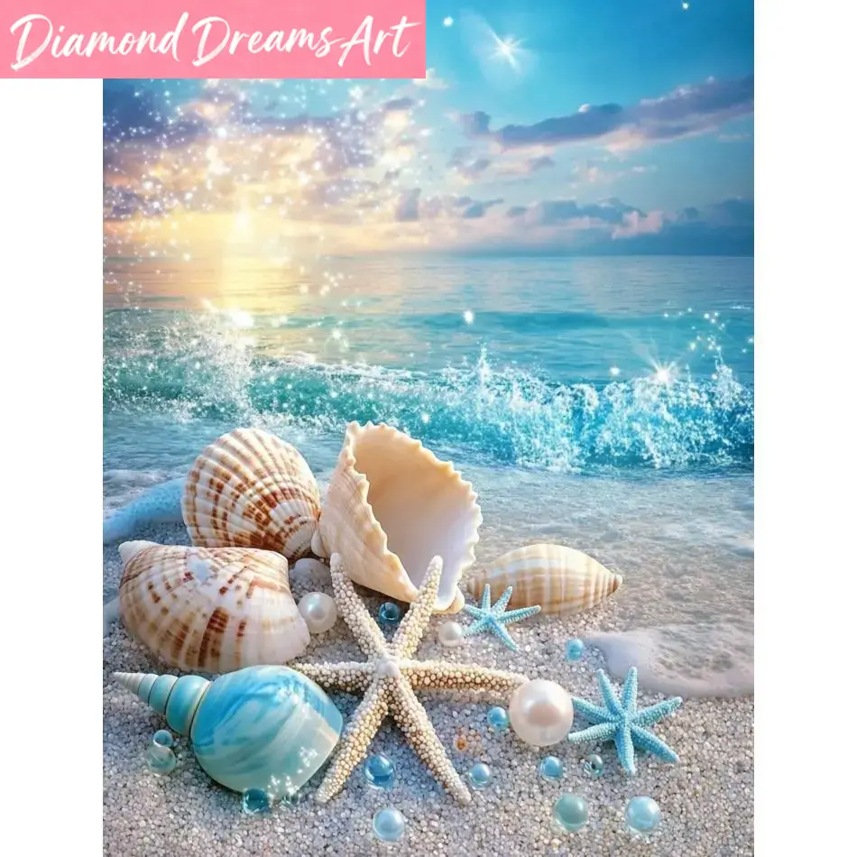 Frameless, Beach Shell Diamond - đánh giá và giá Resin Art Beach