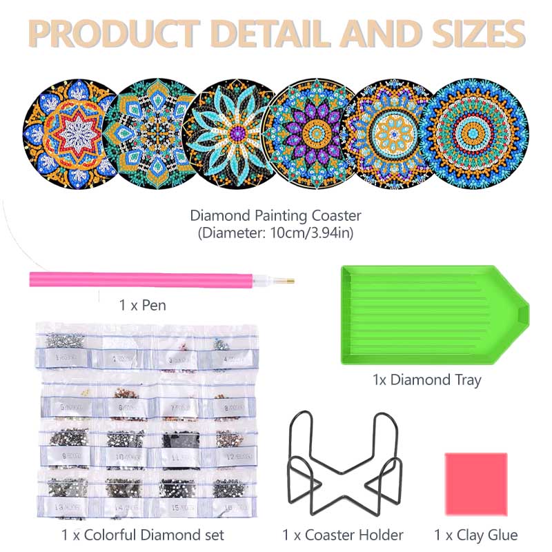Diamond Painting Art Coasters  - đánh giá và giá Resin Art Coasters