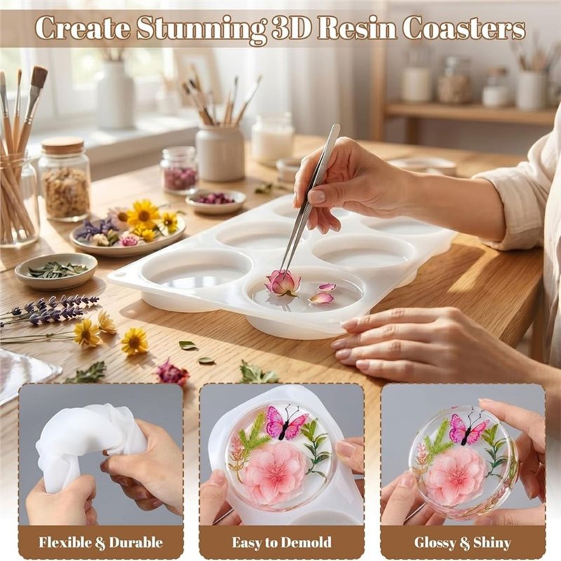[ABFI!】 Resin Molds For DIY Ep - đánh giá và giá Resin Art Coasters