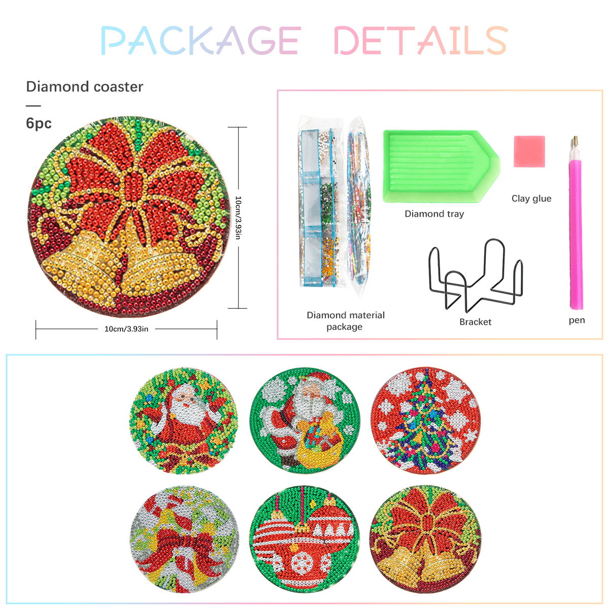 GATYZTORY 6pcs/Set DIY Diamond - đánh giá và giá Resin Art Coasters