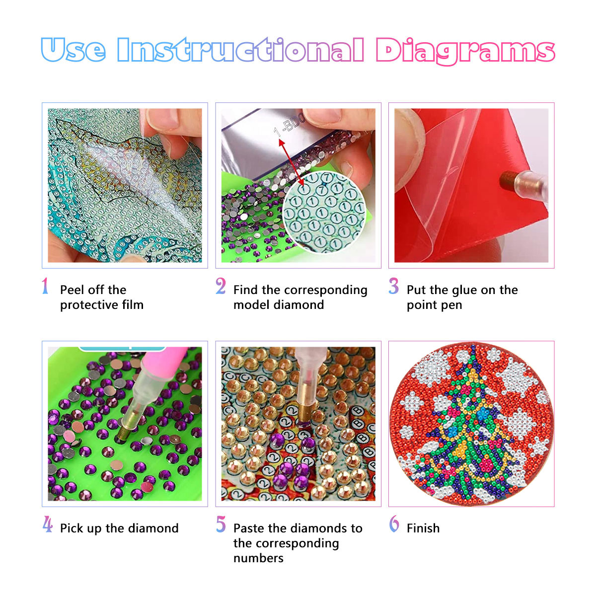 GATYZTORY 6pcs/Set DIY Diamond - đánh giá và giá Resin Art Coasters