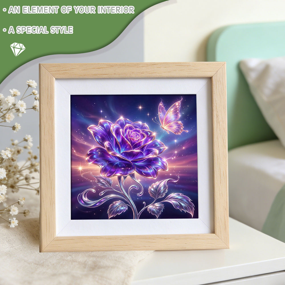 Huacan Full Square Round Diamo - đánh giá và giá Resin Art With Rose