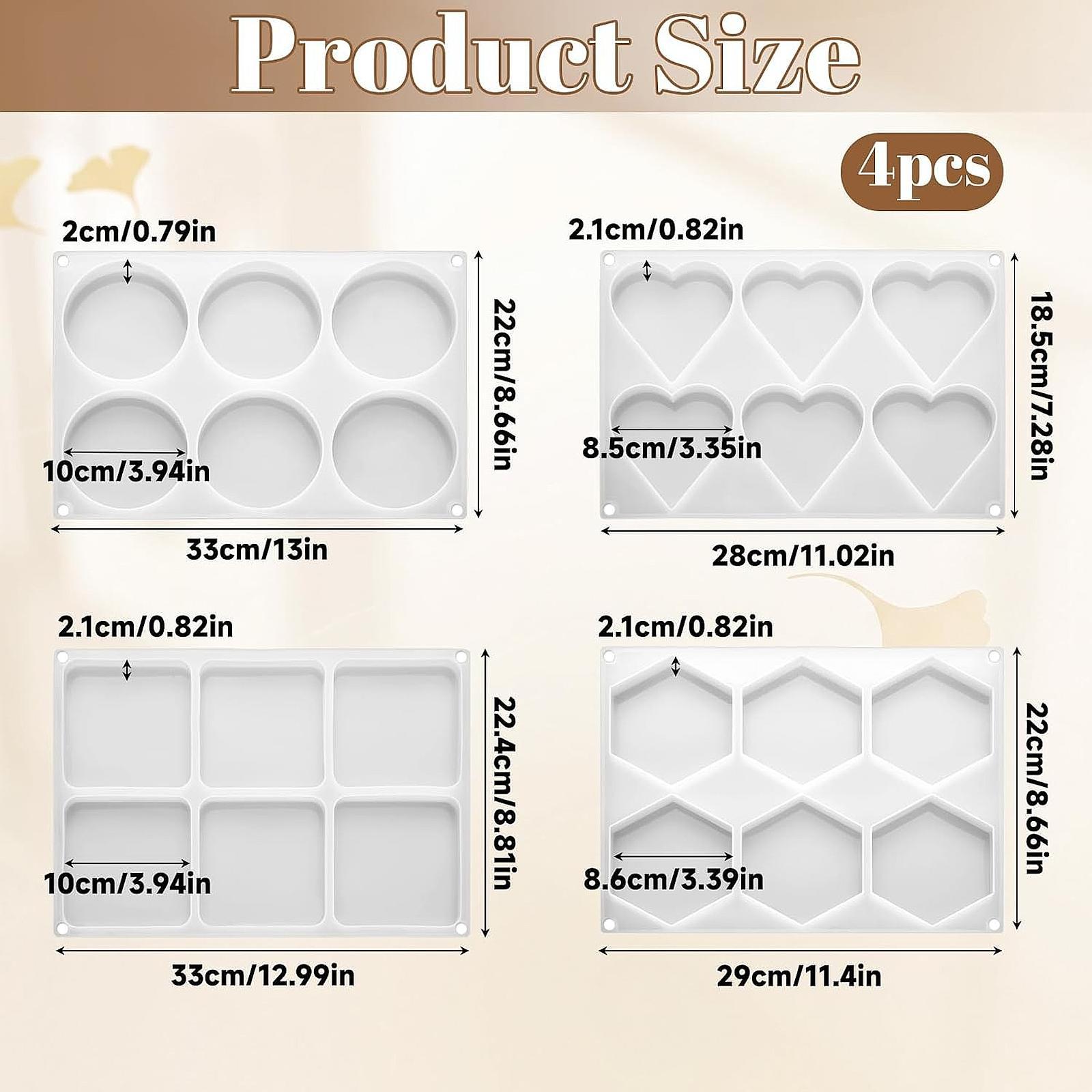 4Pcs Deep Resin Coaster Molds  - đánh giá và giá Resin Art Coasters