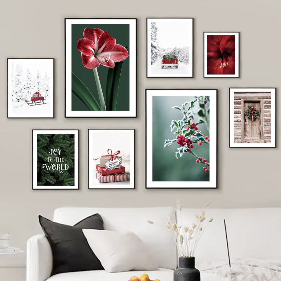 Poster Christmas Sleigh Red Ma - đánh giá và giá Resin Art Images