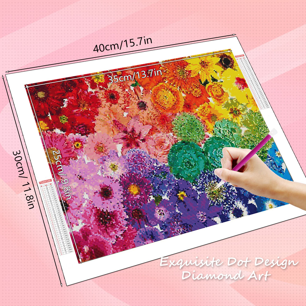 HUACAN Diamond Art Kits Flower - đánh giá và giá Resin Art With Rose