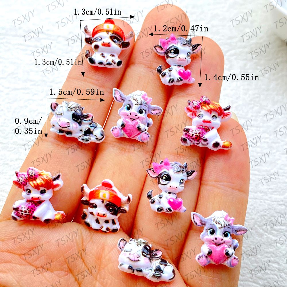 50Pcs Cute Mini  Cartoon color - đánh giá và giá Resin Art Design