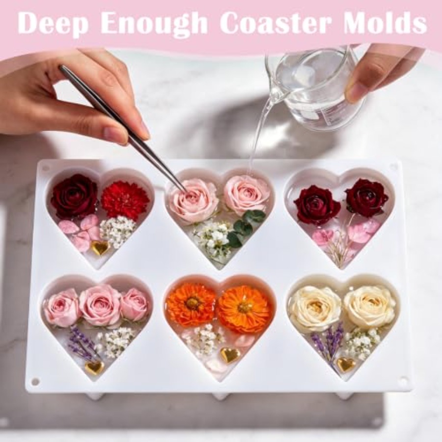 Deep Coaster Resin Molds Silic - đánh giá và giá Resin Art Coasters