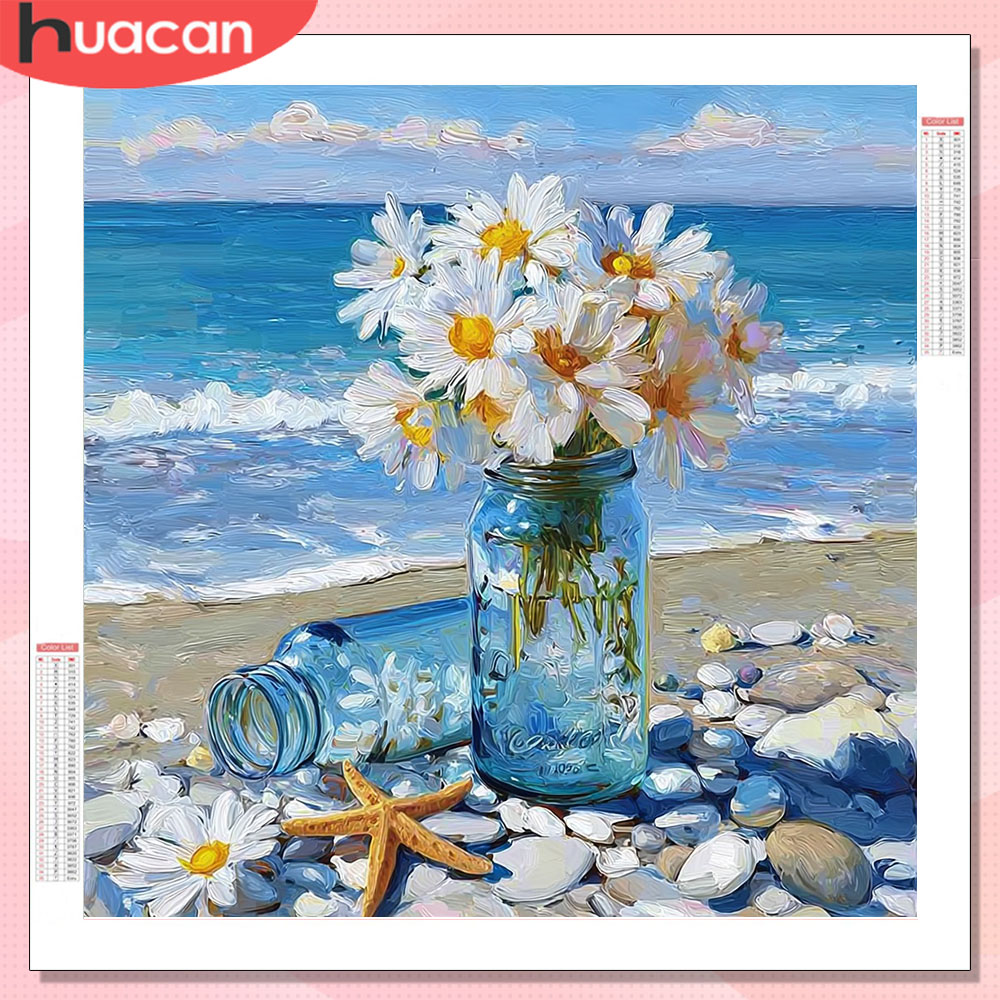 HUACAN Diamond Painting Daisy  - đánh giá và giá Resin Art Beach