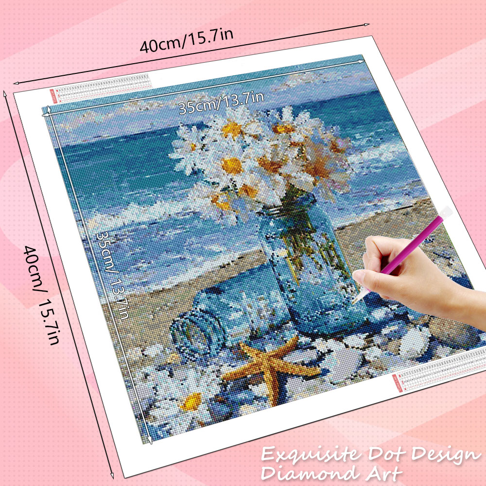HUACAN Diamond Painting Daisy  - đánh giá và giá Resin Art Beach