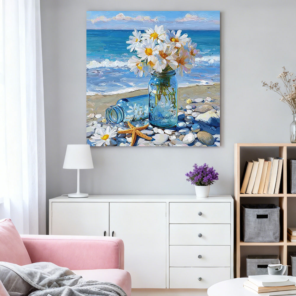 HUACAN Diamond Painting Daisy  - đánh giá và giá Resin Art Beach
