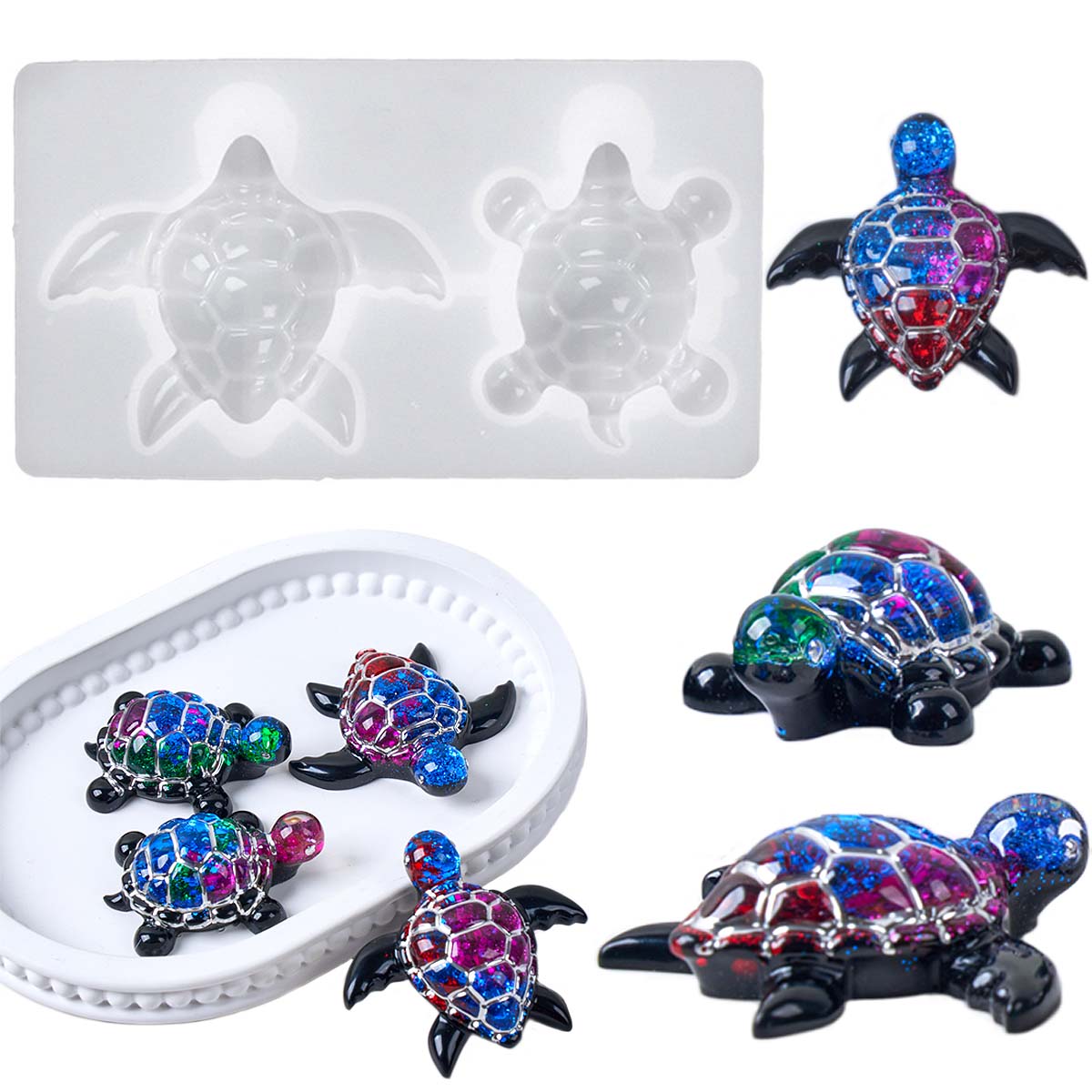 3D Sea Turtle Keychain Silicon - đánh giá và giá Resin Art Beach