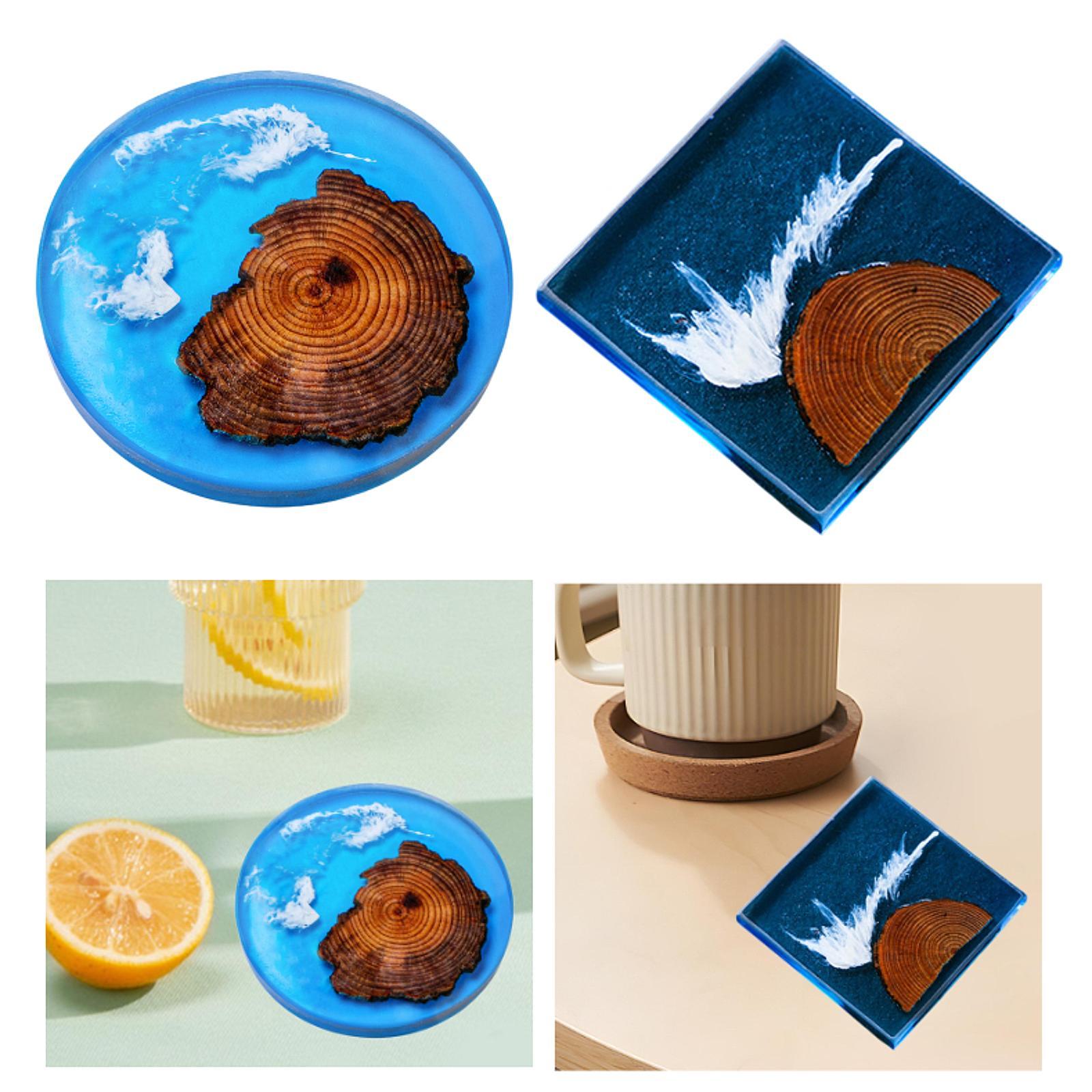 6pcs Epoxy Coasters Wooden Coa - đánh giá và giá Resin Art Coasters