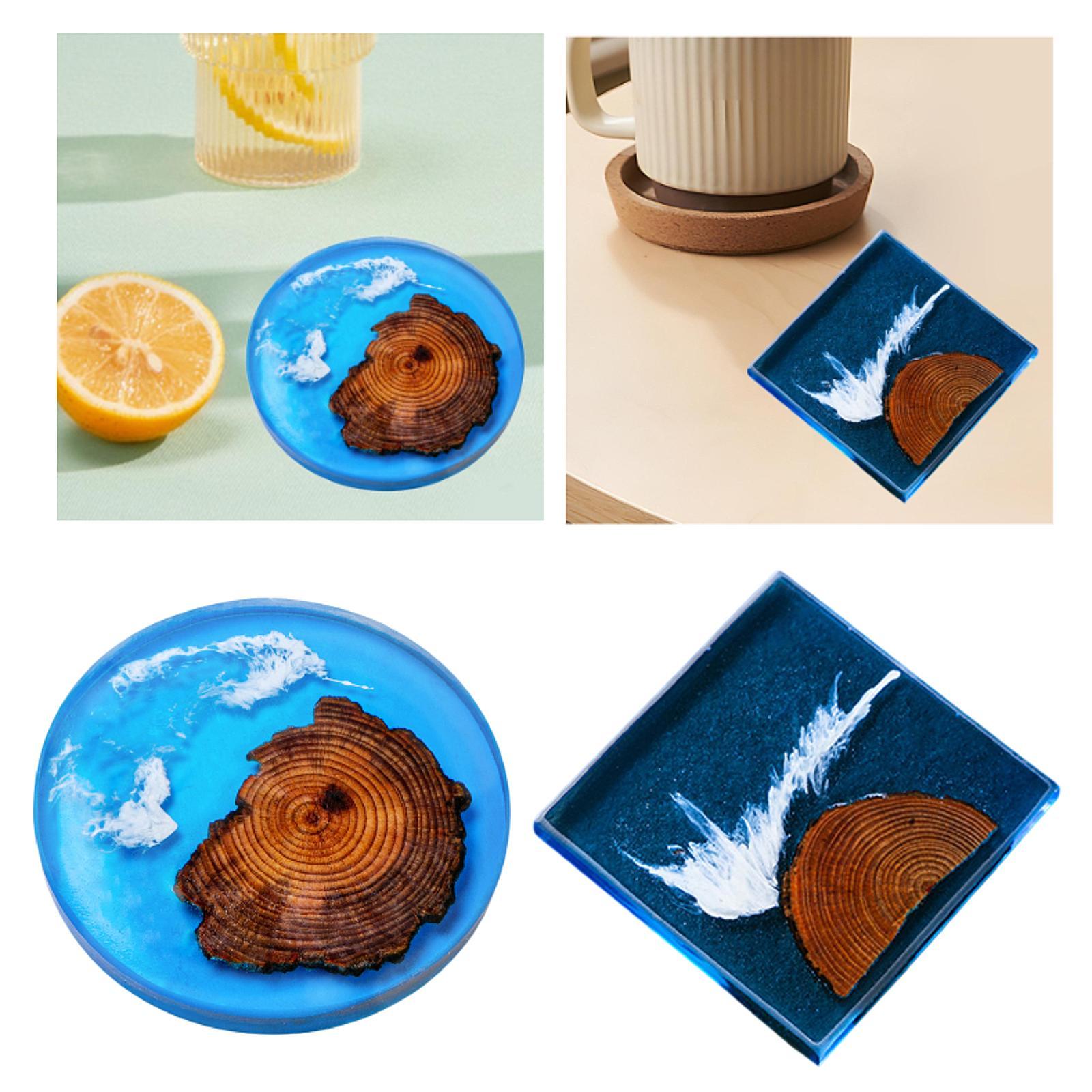 6pcs Epoxy Coasters Wooden Coa - đánh giá và giá Resin Art Coasters