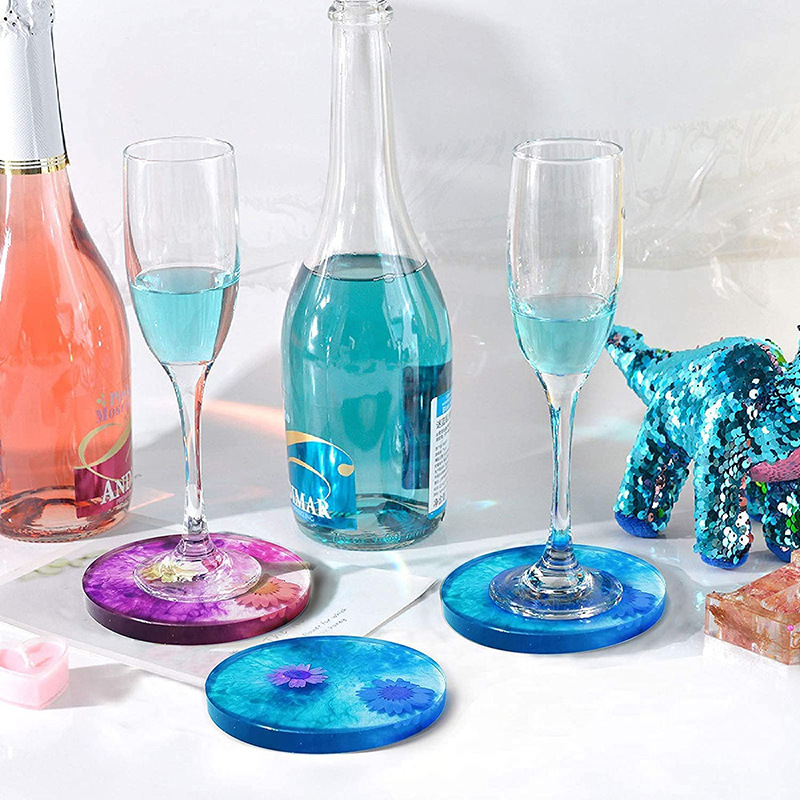 Round Square Coaster Silicone  - đánh giá và giá Resin Art Coasters