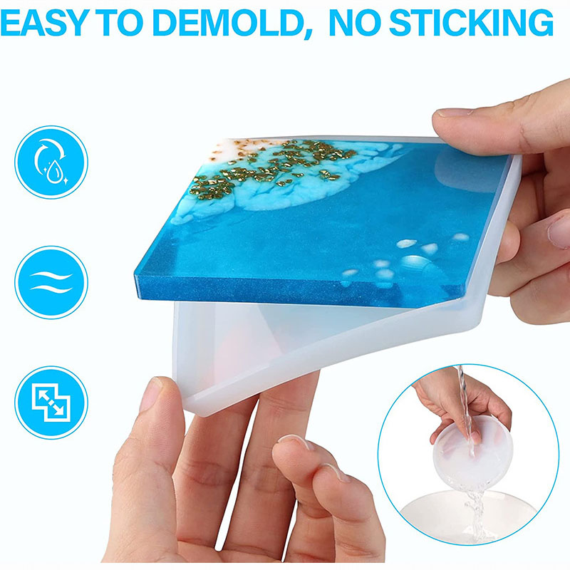 Round Square Coaster Silicone  - đánh giá và giá Resin Art Coasters