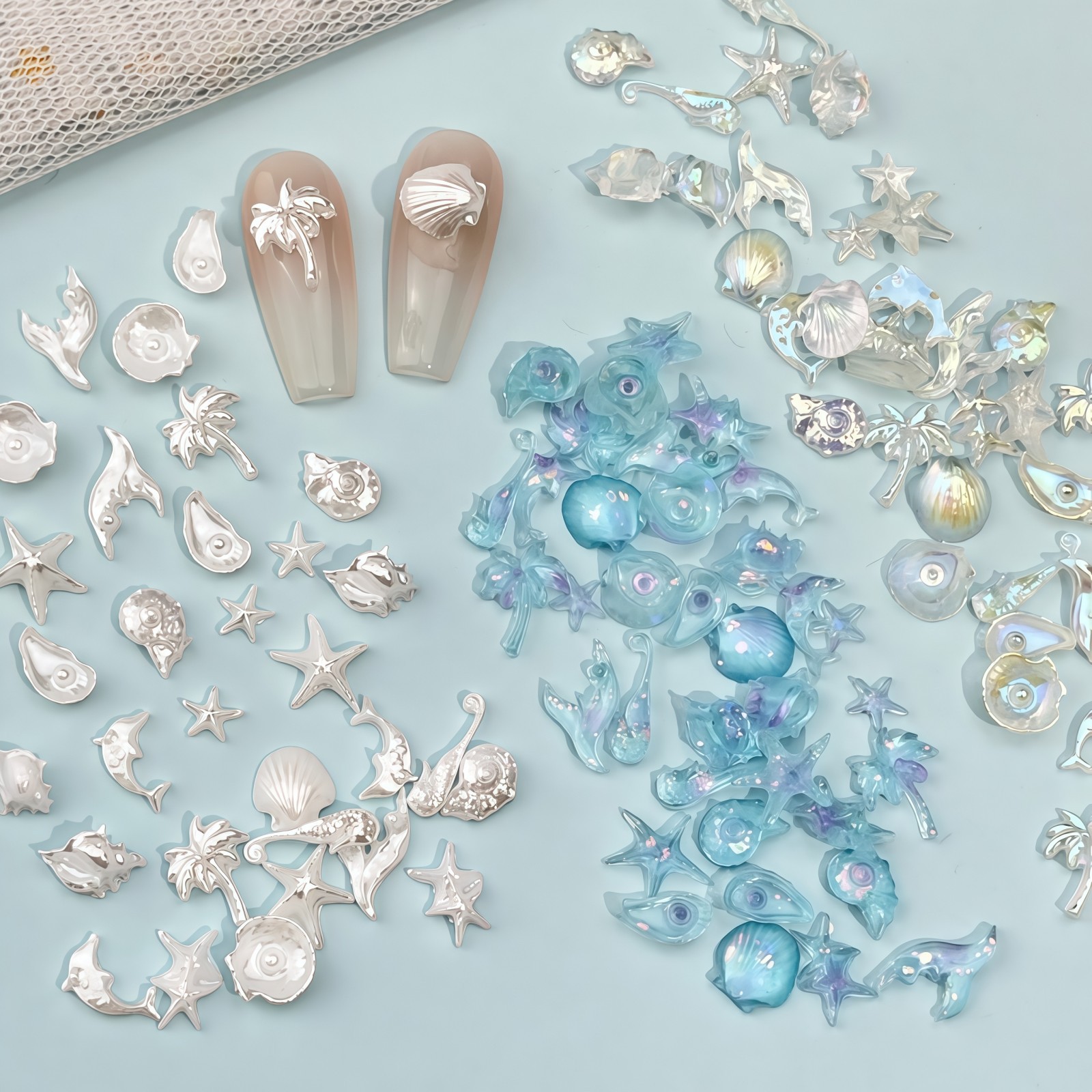50PCS Dreamy Blue Sea Series R - đánh giá và giá Resin Art Beach