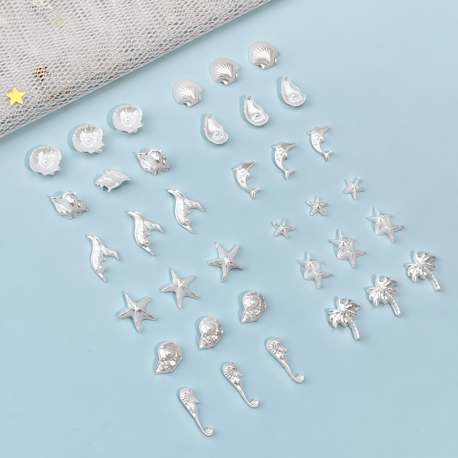50PCS Dreamy Blue Sea Series R - đánh giá và giá Resin Art Beach
