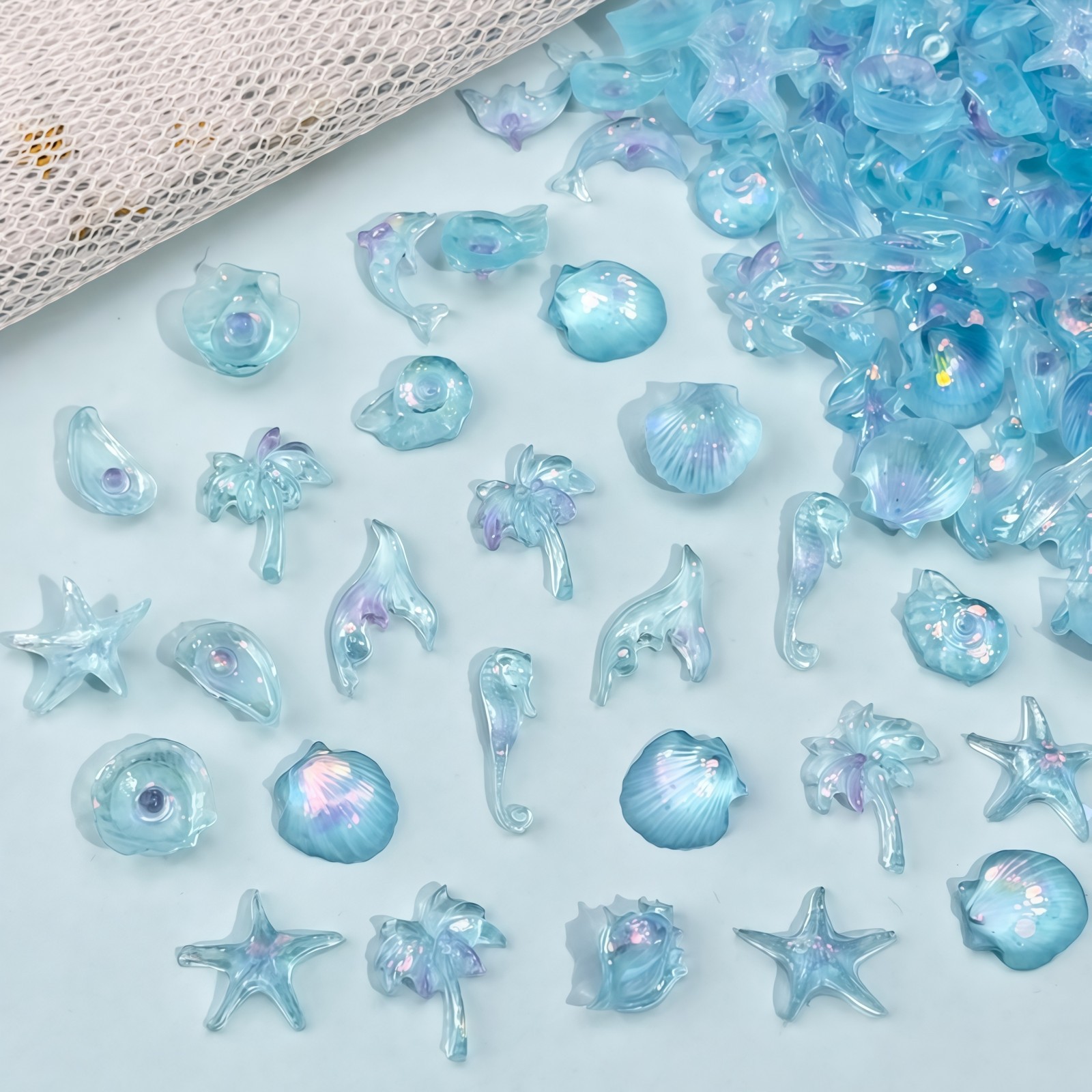 50PCS Dreamy Blue Sea Series R - đánh giá và giá Resin Art Beach