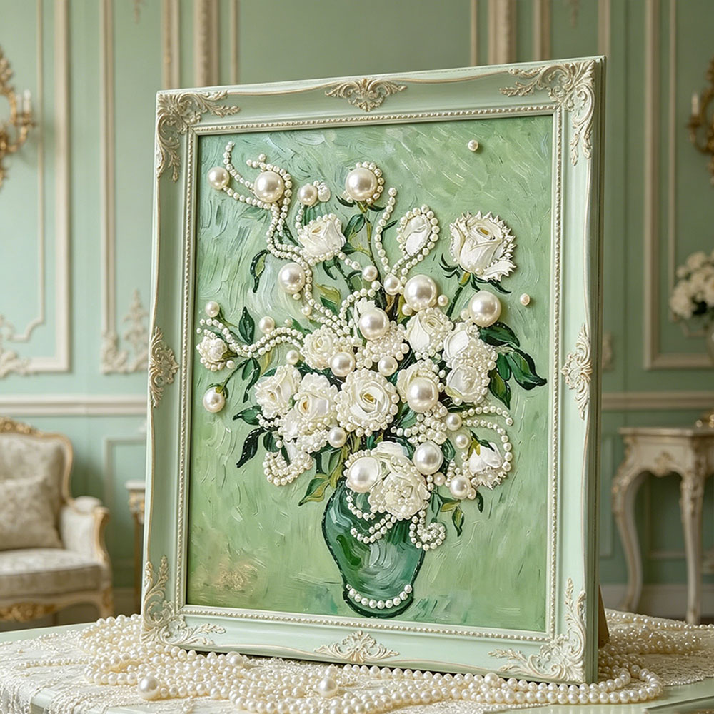 Huacan DIY Pearl Art Painting  - đánh giá và giá Resin Art With Rose