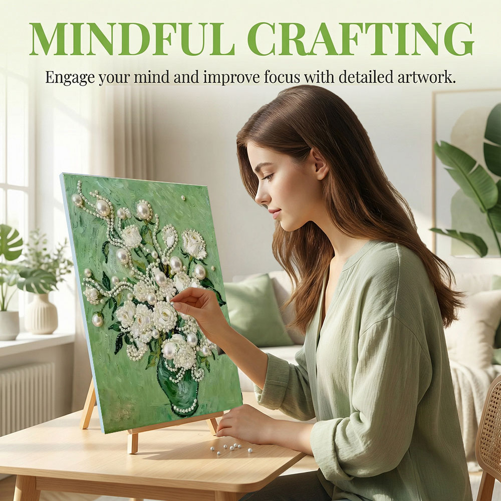 Huacan DIY Pearl Art Painting  - đánh giá và giá Resin Art With Rose